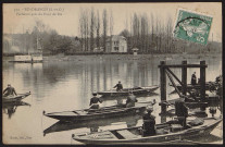 RIS-ORANGIS.- Pêcheurs près du pont de Ris [1907-1910].