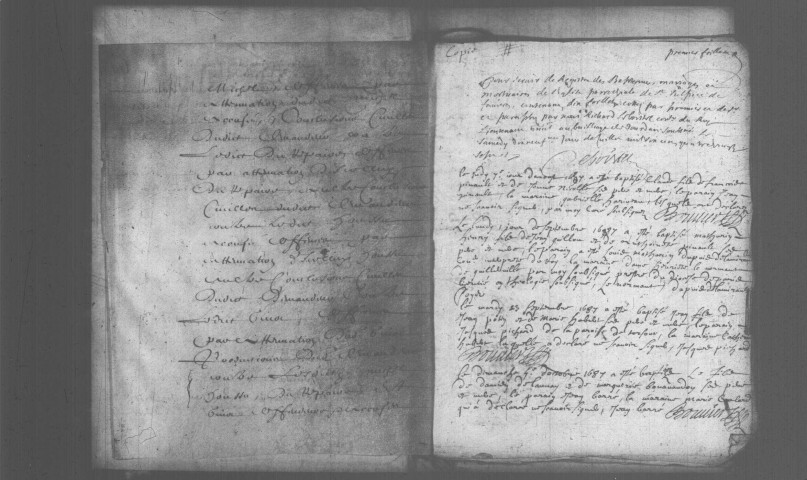 SAINT-SULPICE-DE-FAVIERES. Paroisse Saint-Sulpice : Baptêmes, mariages, sépultures : registre paroissial (1792-an XI). [Lacunes : B.M.S. (1735). Nota bene : 1717 après 1718]. 