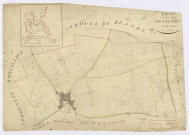 BROUY. - Section F - Village (le), ech. 1/2500, coul., aquarelle, papier, 67x93 (1815). 