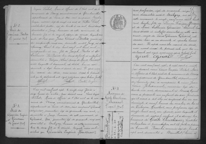 BREUX, SAINT-SAINT-YON.- Naissances, mariages, décès : registre d'état civil (1907-1926). 