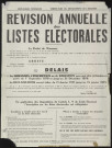 Essonne [Département]. - Arrêté préfectoral portant sur la révision annuelle des listes électorales, 4 août 1970. 