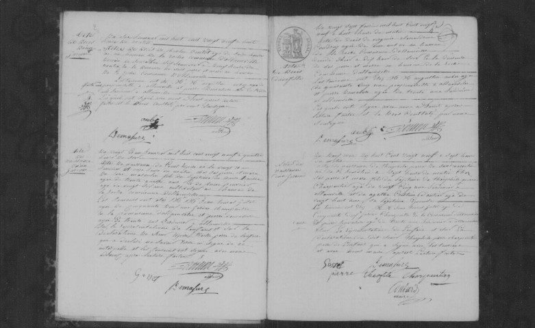 OLLAINVILLE. - Naissances, mariages, décès : registre d'état civil (1829-1842). (OLLAINVILLE : commune créée en 1793 aux dépens de BRUYERES-LE-CHÂTEL) 