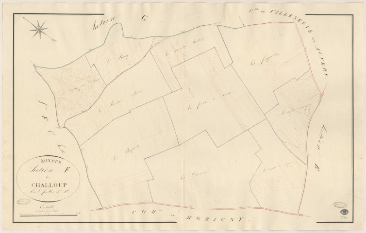 AUVERS-SAINT-GEORGES. - Section F : Challoup, 2e feuille.