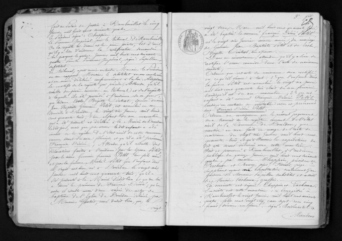 DOURDAN. Naissances, mariages, décès : registre d'état civil (1864-1867). 