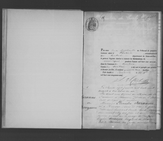 ESSONNES. Mariages : registre d'état civil (1860-1866). 