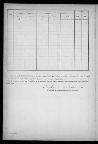 BRUYERES-LE-CHATEL. - Matrice des propriétés bâties [cadastre rénové en 1934]. 