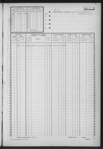QUINCY-SOUS-SENART. - Matrice des propriétés non bâties : folios 1 à 288 [cadastre rénové en 1936]. 
