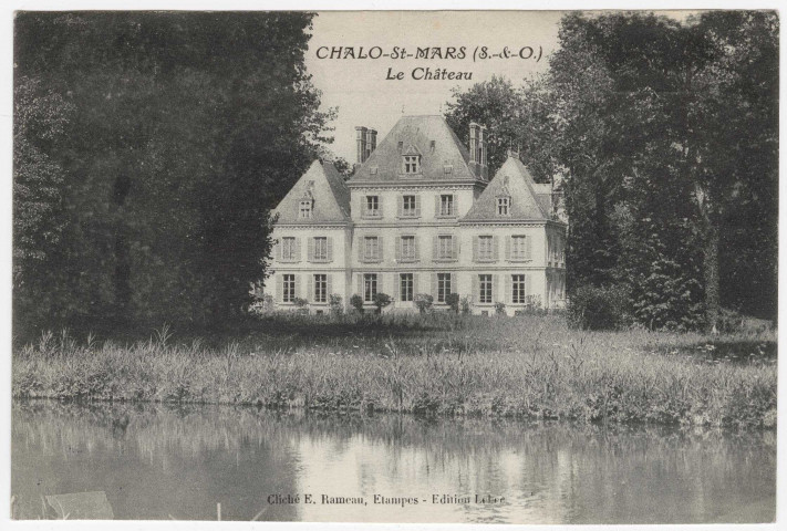 CHALO-SAINT-MARS. - Le château, Rameau, 1922, 14 lignes, 10 c, ad. 