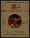 PALAISEAU.- Exposition : Bicentenaire de Joseph Bara. 1779-1979. Bara et la Révolution française, Salle du Conseil municipal, 18 mai-31 mai 1979. 