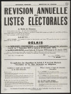 Essonne [Département]. - Arrêté préfectoral portant sur la révision annuelle des listes électorales, 17 juillet 1972. 