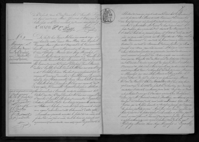 LEUVILLE-SUR-ORGE. Naissances, mariages, décès : registre d'état civil (1873-1882). 