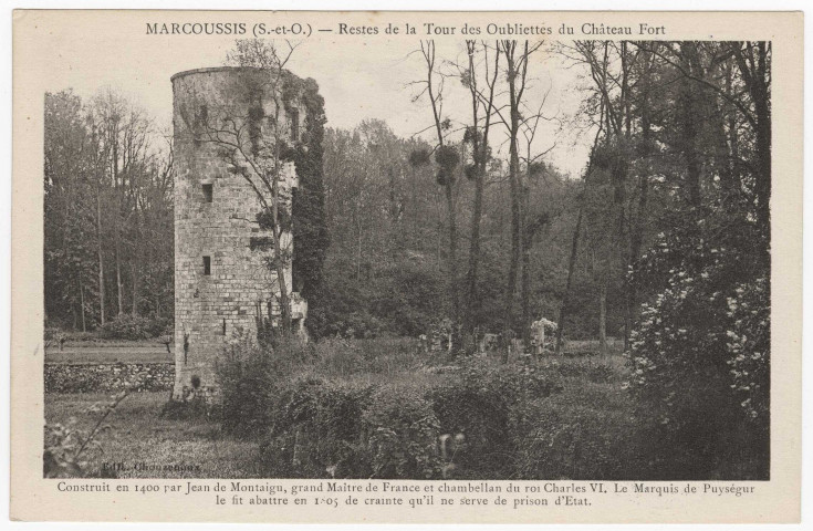 MARCOUSSIS. - Restes de la tour des oubliettes du château Fort [Editeur Basle]. 