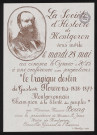 MONTGERON. - Conférence-projections : Le tragique destin de Gustave Flourens (1838-1871), montgeronnais, champion de la liberté des peuples, par M. Maurice Bourg, Cinéma le Cyrano, [28 mai 1991]. 