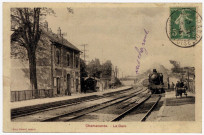 CHAMARANDE. - La gare, 1914. Editeur Mme Girard, tabac, Noir et blanc. 