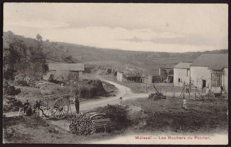 MAISSE.- Les rochers du Poirier, 1908.