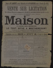 SAINT-MARTIN-DE-BRETHENCOURT (Yvelines).- Vente sur licitation d'une maison d'habitation avec grange, cour et dépendances, 4 août 1889. 