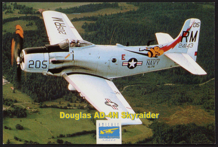 Cerny.- Douglas AD-4N Skyraider (avion de 1945) [1980-2000]. 