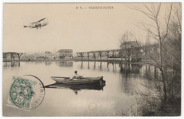 VIGNEUX-SUR-SEINE. - Vigneux futur [1910, timbre à 5 centimes]. 