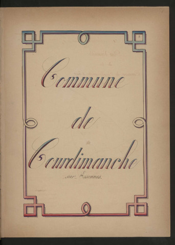 COURDIMANCHE-SUR-ESSONNE (1899). 57 vues de microfilm 35 mm en bandes de 5 vues. 