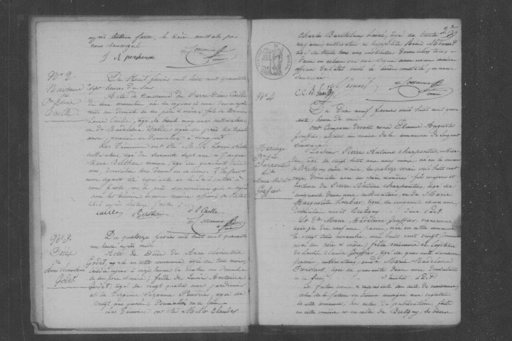 LONGPONT-SUR-ORGE. Naissances, mariages, décès : registre d'état civil (1840-1850). 