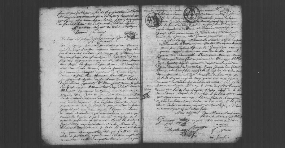 VILLABE. Naissances, mariages, décès : registre d'état civil (1827-1843). 