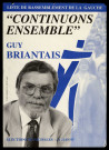 COURCOURONNES. - Affiche électorale. Elections municipales. Liste de rassemblement de la gauche, continuons ensemble, avec Guy BRIANTAIS, 11 juin 1995. 