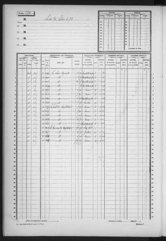 SERMAISE. - Matrice des propriétés non bâties : folios 476 à 1072 [cadastre rénové en 1936]. 