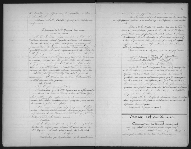 AVRAINVILLE - Administration de la commune. - Registre des délibérations du conseil municipal (10/02/1889 - 22/03/1896). 