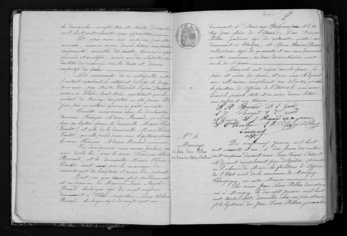 SAINT-GERMAIN-LES-ETAMPES (MORIGNY-CHAMPIGNY). Naissances, mariages, décès : registre d'état civil (1861-1875). 