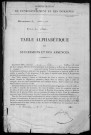 CORBEIL, bureau de l'enregistrement. - Tables des successions. - Vol. 8, 1846 - 1853. 