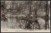 Chamarande.- Le pont de fer dans le parc du château [1920-1930]. 