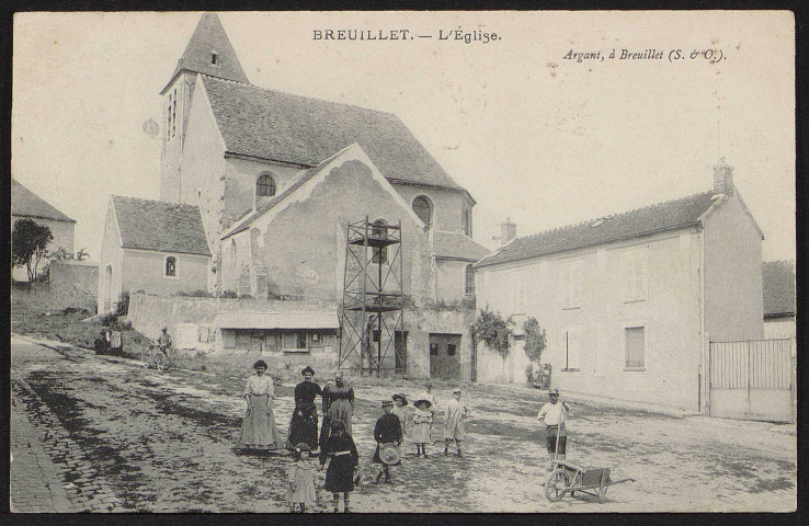 Breuillet.- L'église (27 juin 1908). 