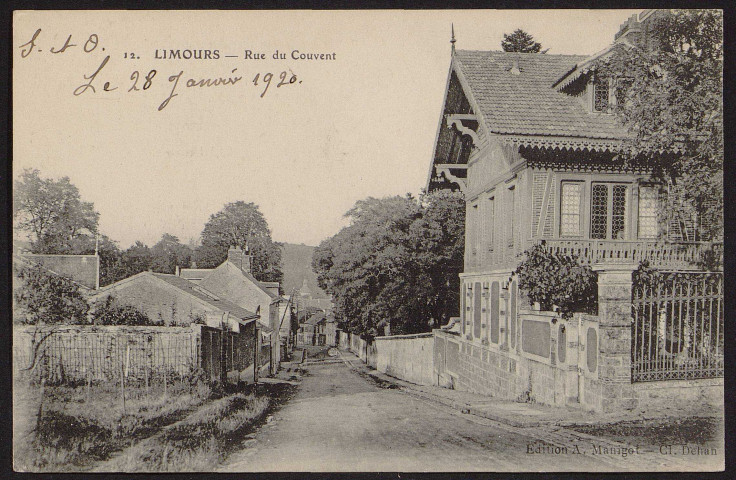 LIMOURS.- Rue du couvent, 1920. 