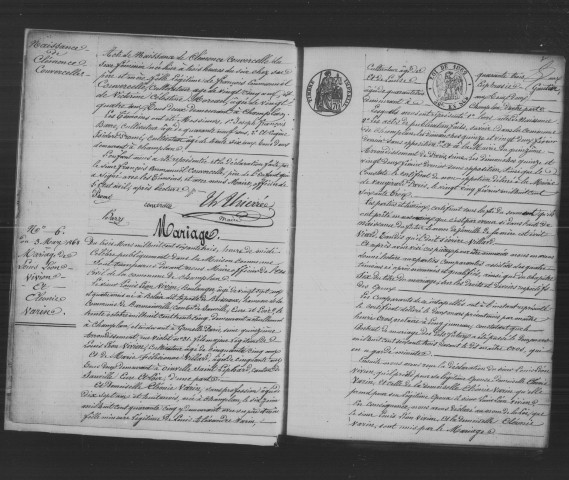 CHAMPLAN. Naissances, mariages, décès : registre d'état civil (1863-1872). 