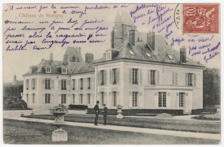 MORIGNY-CHAMPIGNY. - Château de Morigny [Editeur Trianon, 1903, timbre à 10 centimes]. 