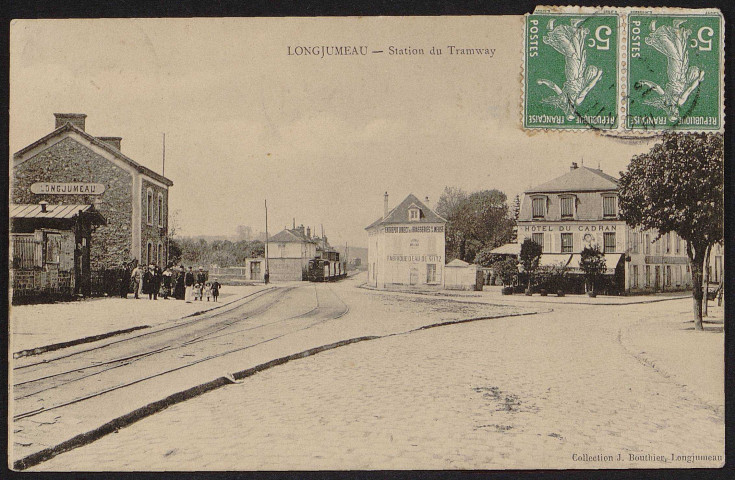 LONGJUMEAU.- Station du tramways (12 juin 1908).