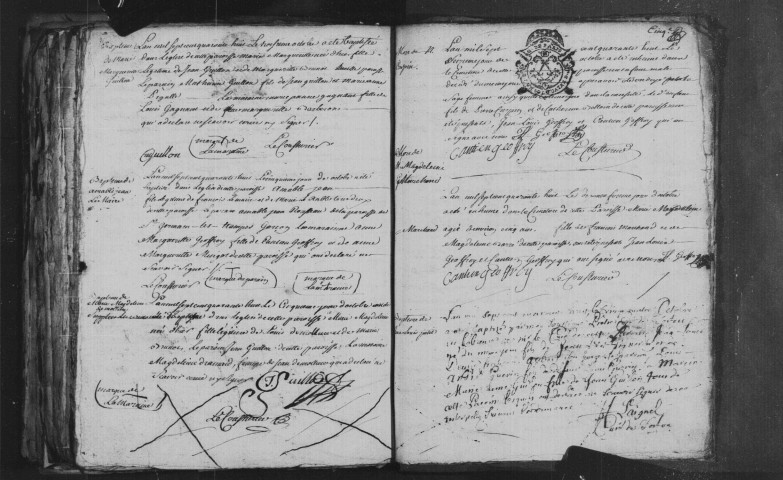 CHAMARANDE. Paroisse de Saint-Quentin : Baptêmes, mariages, sépultures : registre paroissial (1751-1774). 