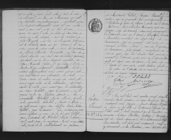 ESSONNES. Mariages : registre d'état civil (1892). 