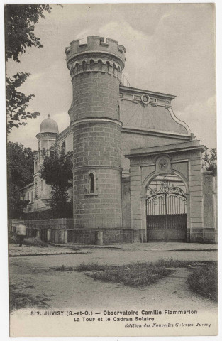 JUVISY-SUR-ORGE. - Observatoire Camille Flammarion. La tour et le cadran solaire. Les Nouvelles Galeries, 8 lignes. 