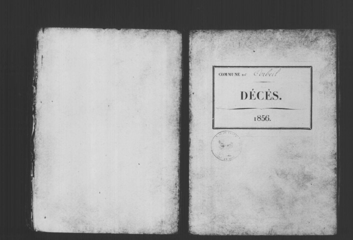 CORBEIL. Décès : registre d'état civil (1856). 