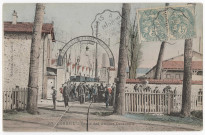 CORBEIL-ESSONNES. - Sortie des usines Decauville, Mardelet, 1906, 15 lignes, 2x5 c, ad. 