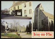 BOISSY-SOUS-SAINT-YON. - Café tabac Le Bearn. Le square Louise Michel, l'église. Edition Lyna, 2000, 1 timbre à 3 francs, couleur. 