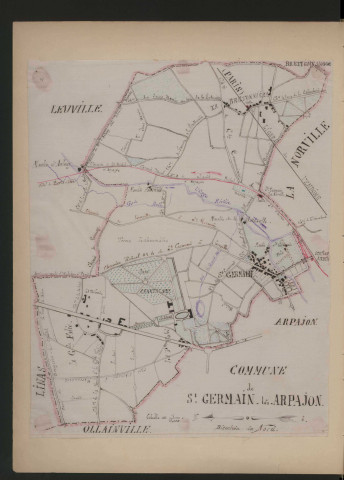 SAINT-GERMAIN-LES-ARPAJON. 14 vues de microfilm 35 mm en bandes de 5 vues. 
