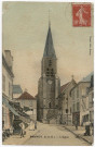 BRUNOY. - L'église, Hapart, 5 lignes, 10 c, ad., coloriée. 