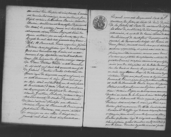 BRUYERES-LE-CHATEL. Naissances, mariages, décès : registre d'état civil (1851-1861). 