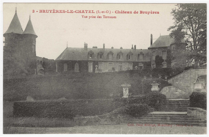 BRUYERES-LE-CHATEL. - Château de Bruyères - Vue prise des terrasses. Editeur Paul Allorge. 