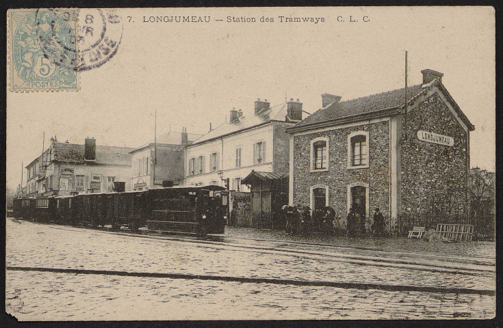 LONGJUMEAU.- Station des tramways (1905).