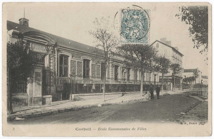 CORBEIL-ESSONNES. - Ecole communale de filles, BF, 2 mots, 5 c, ad. 