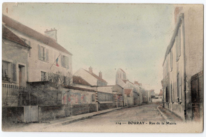 BOURAY-SUR-JUINE. - Rue de la mairie, Mulard, 5 c, ad., coloriée. 
