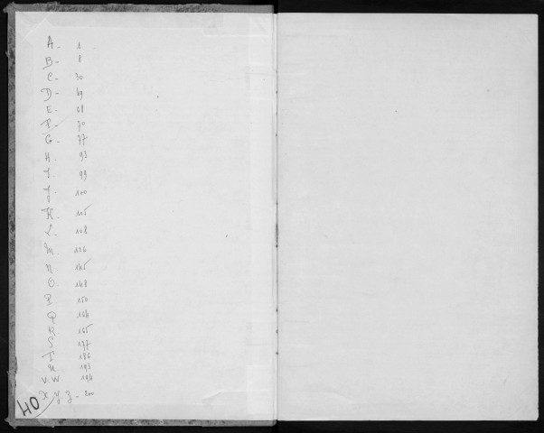 CORBEIL-ESSONNES - Bureau de l'enregistrement. - Table des successions et des absences, vol. n°40 (1966 - 1967). 